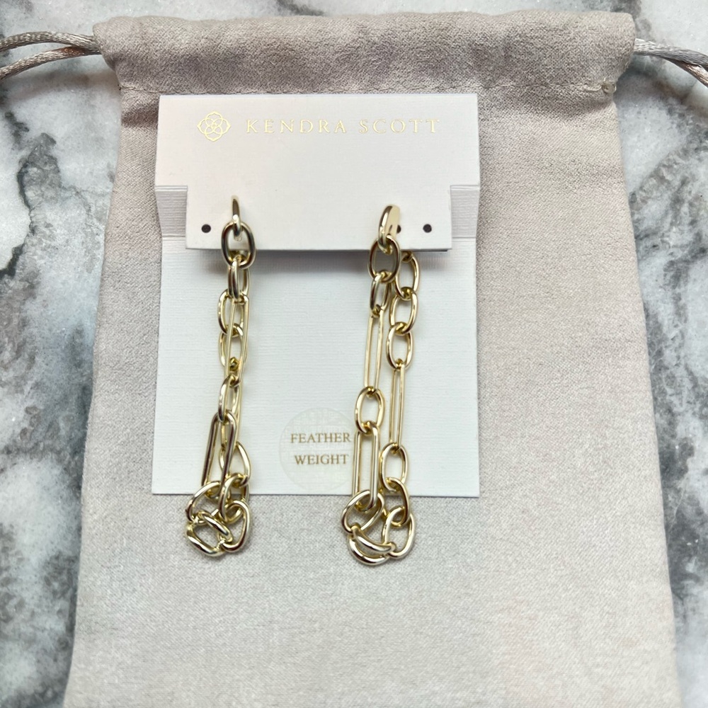 Kendra Scott Gold Ryder linear earrings